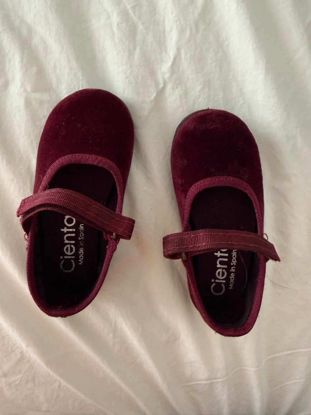Cienta Velvet Mary Jane Baby/Toddler Shoe